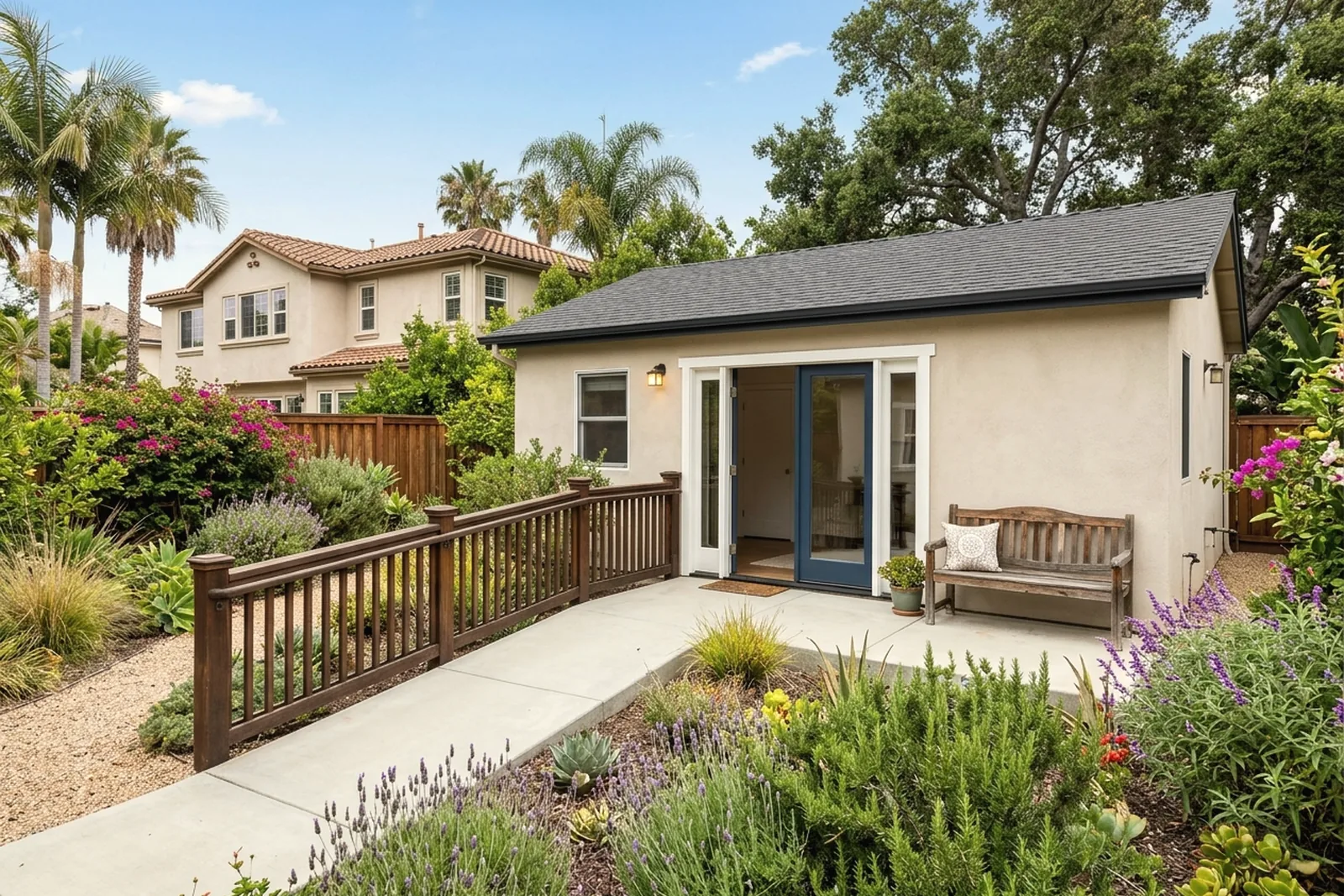 Accessible backyard ADU with a no-step entry