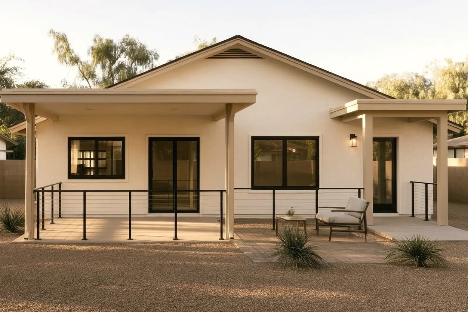 Ranch home with an attached ADU addition and separate entry